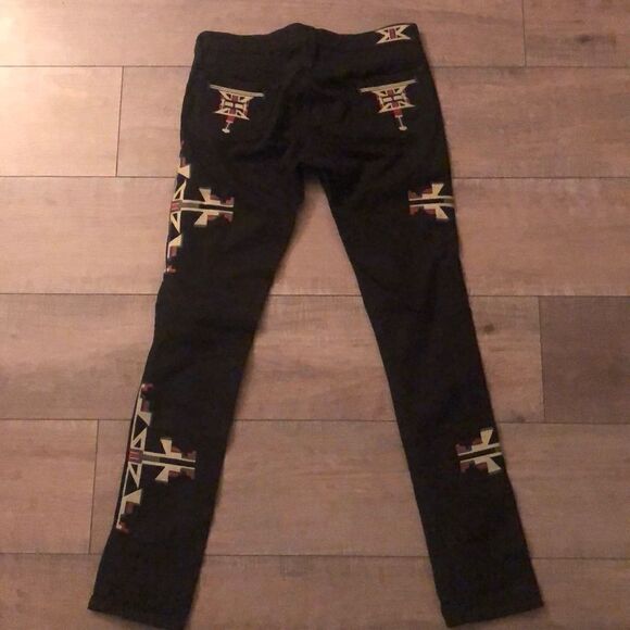 Isabel Marant Renell Black Embroidered‎ Jeans — Size 3 (FR 38) - Picture 3 of 7